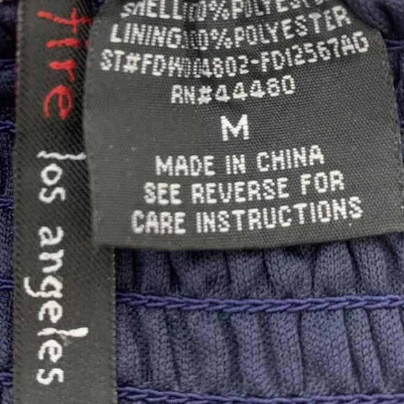 Fire Los Angeles Dress Multi-Colored Fit and Flare Summer Knee Length Womens M - Picture 4 of 5